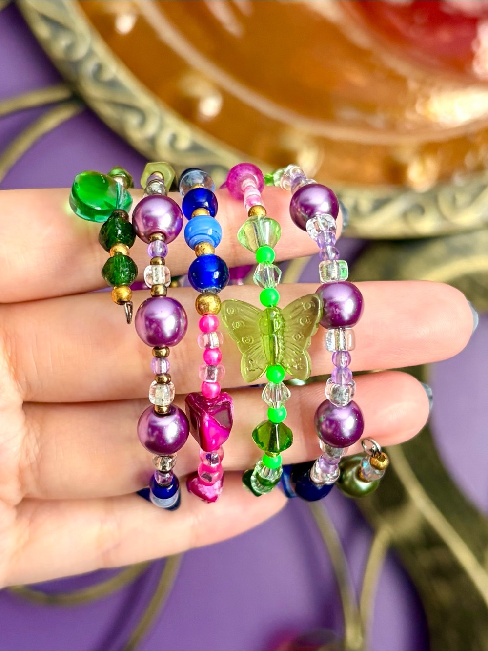 Handmade Whimsigoth Beaded Bracelet